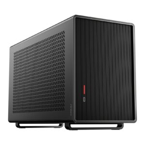 Antec Performance 1M Black Mini-ITX Gaming Case with Aluminum Finish, PCIe 4.0 Riser Cable, USB 3.2 Gen2 Type-C, Tool-Free Side Panels, Solid Side Panel, SFX-L & SFX PSU Support