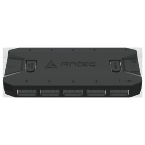 Antec ARGB & Fan Controller - 5 PWM Fan Ports, 5 ARGB LED Ports, SATA Power, Compact Design, 2-Year Warranty