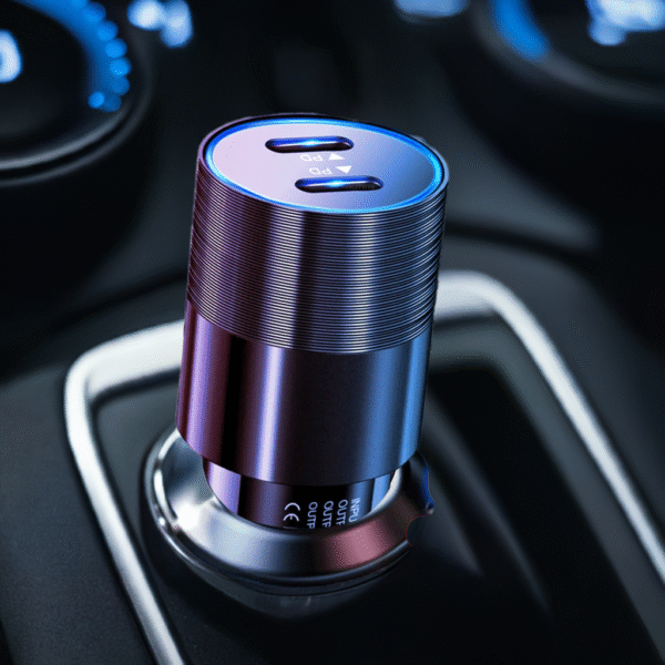 68W Dual USB Type C Car Charger Metal Auto PD Charger Adapter Fast Charging USB C Charger For CellPhone in Car For iPhone 13 12 - Image 2