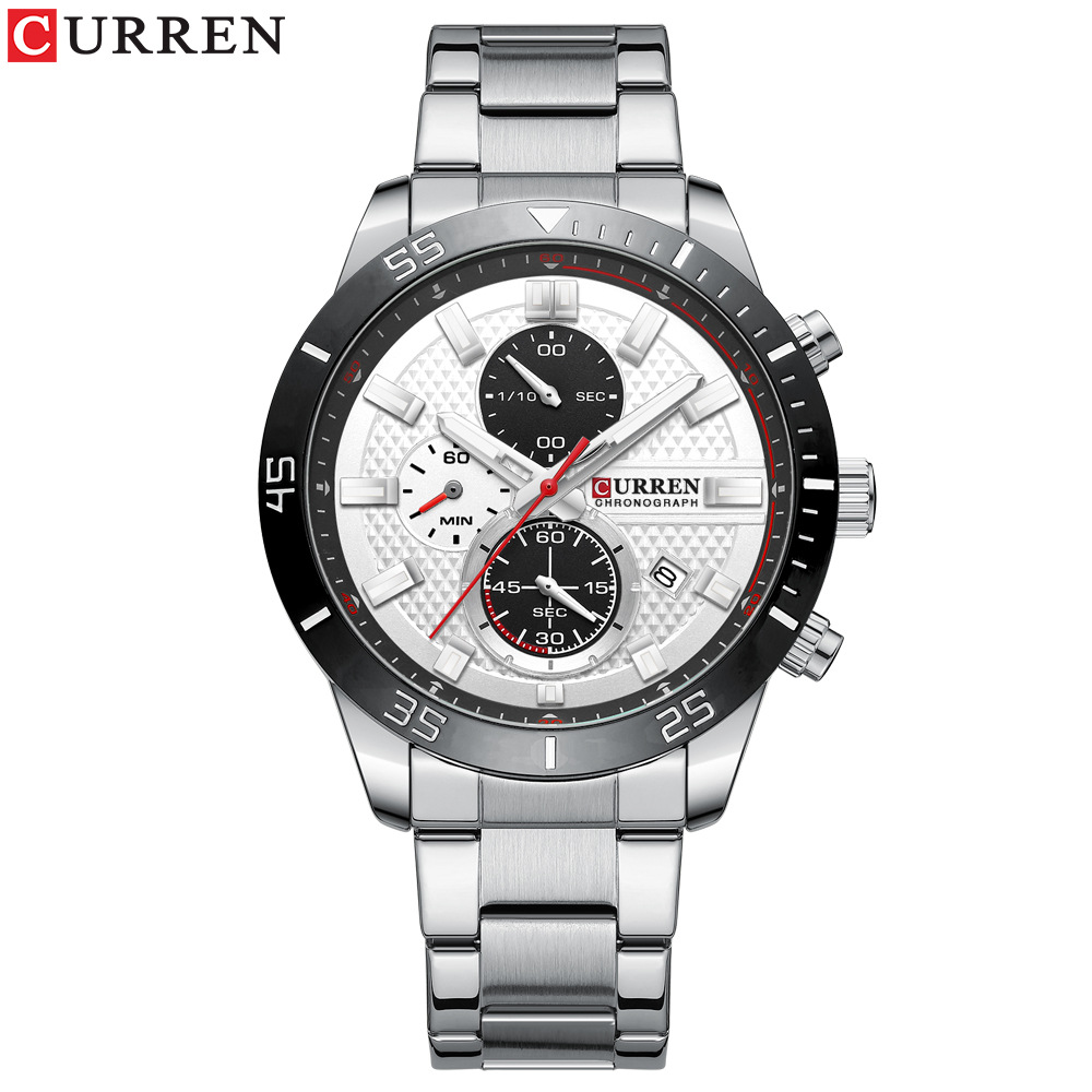 Men's Watches Calendar Men's Watches Six Hands Steel Band Watches Business Watches - Image 4