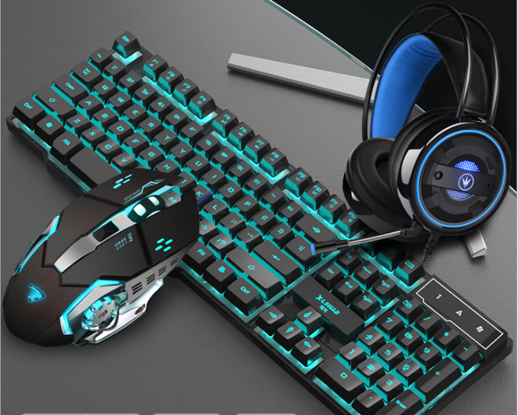 Keyboard Mouse Headset Glare Gaming Set - Image 2