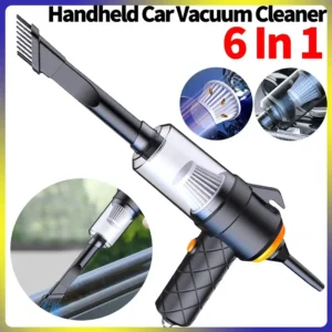 6 In 1 Car Vacuum Cleaner Type-C Rechargeable Blowing Suction Car Cleaner Electric Powerful Cleaner for Car Home Office Cleaning