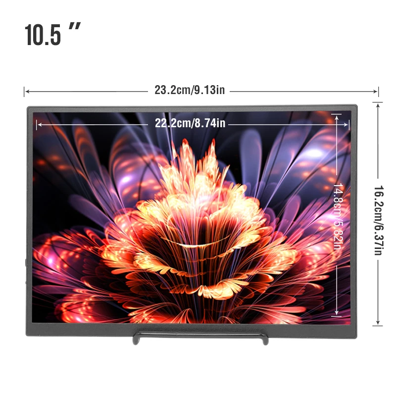 Anmite 10.5-Inch Portable Monitor 1280P HDR 15:10 Low Blue Light For XBox PS4 / 5 Switch Cell Phone PC Loptop Extension - Image 2