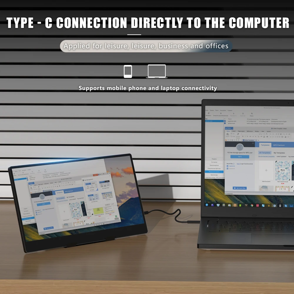MUCAI N140-S36 Portable Display 14 Inch 60Hz Resolution 1366*768 TN Panel 250cd/㎡ Brightness 3ms Response Portable Monitor - Image 2