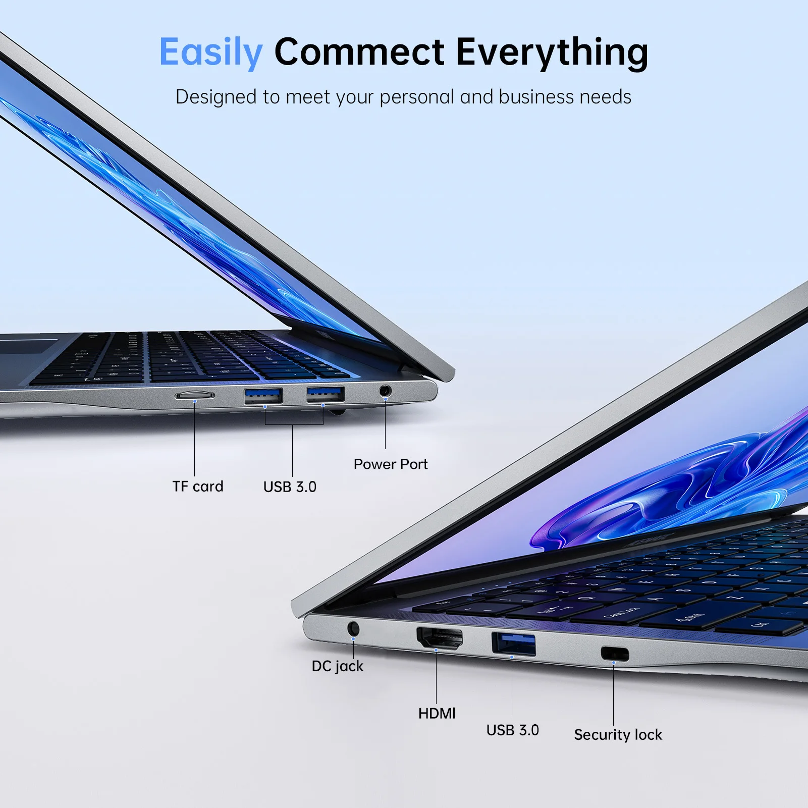 17.3 inch Gaming Office Laptop PC Intel N5095 Windows 11 Pro 16GB DDR4 1TB SSD Fingerprint Unlock Backlit Notebook PC Computer - Image 6