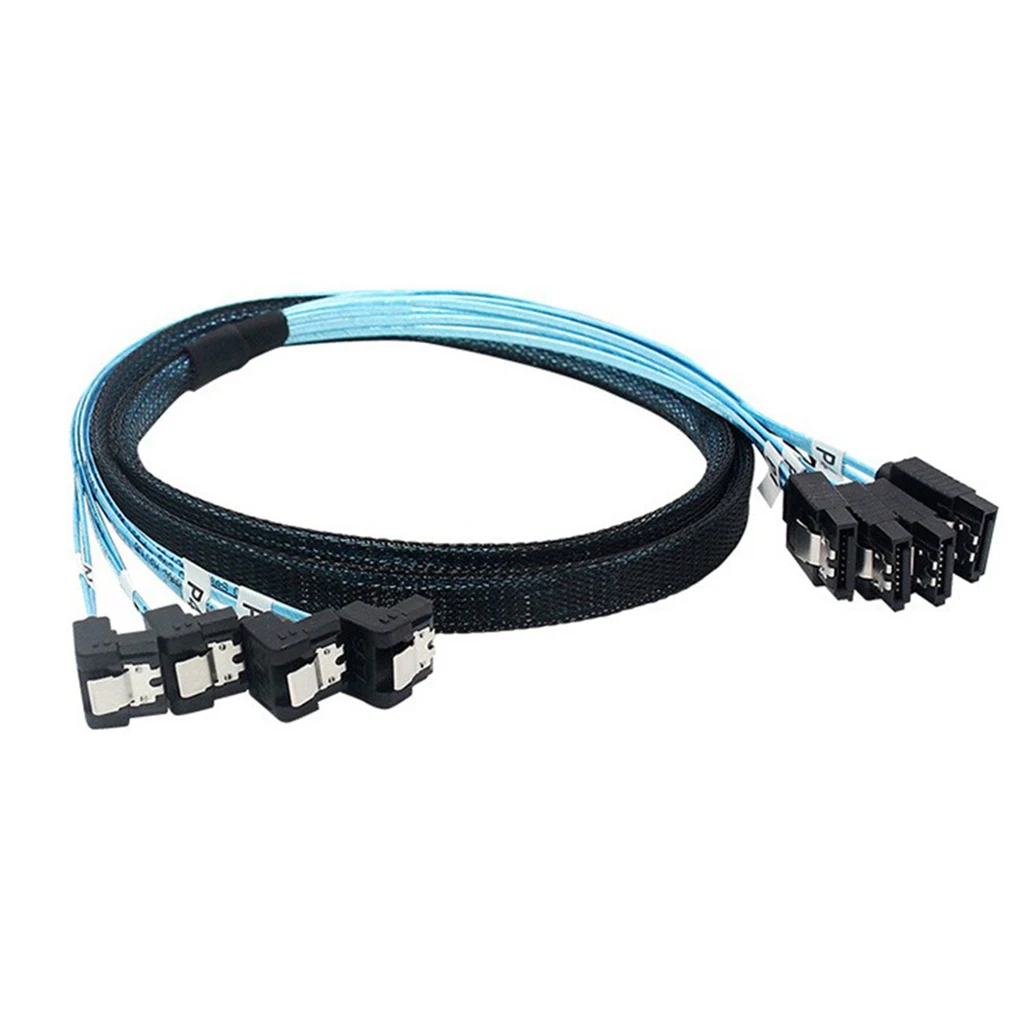 4/6/8 SATA to 4/6/8 sata 4.0 7p Female 90/180 Degree with Braided Mesh for Server Computer Host SSD SATA Hard Disk Adapter Cable - Image 7
