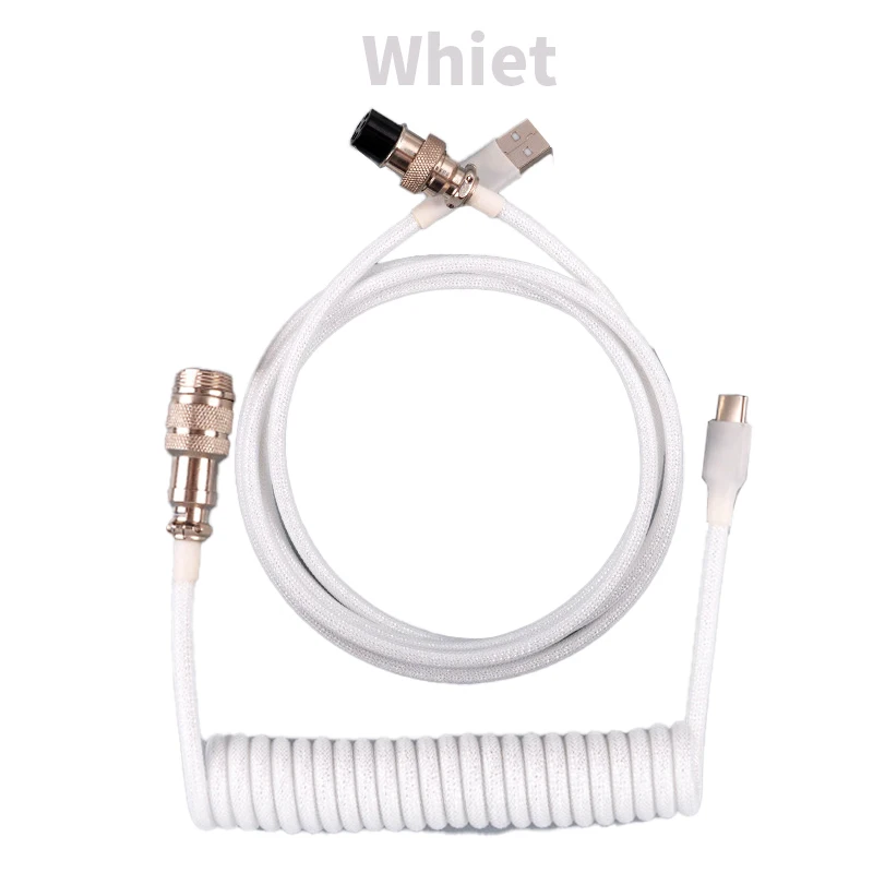 3M Type C Mechanical Keyboard Coiled Cable USB Keyboard Wire Mechanical Keyboard Aviator Desktop Computer Aviation Connector - Image 12