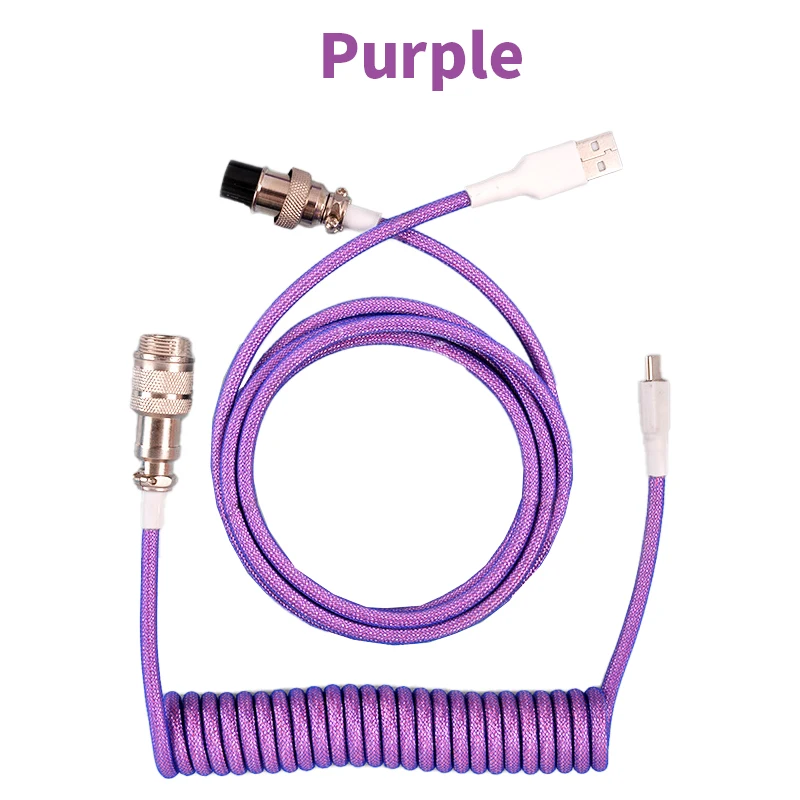 3M Type C Mechanical Keyboard Coiled Cable USB Keyboard Wire Mechanical Keyboard Aviator Desktop Computer Aviation Connector - Image 8