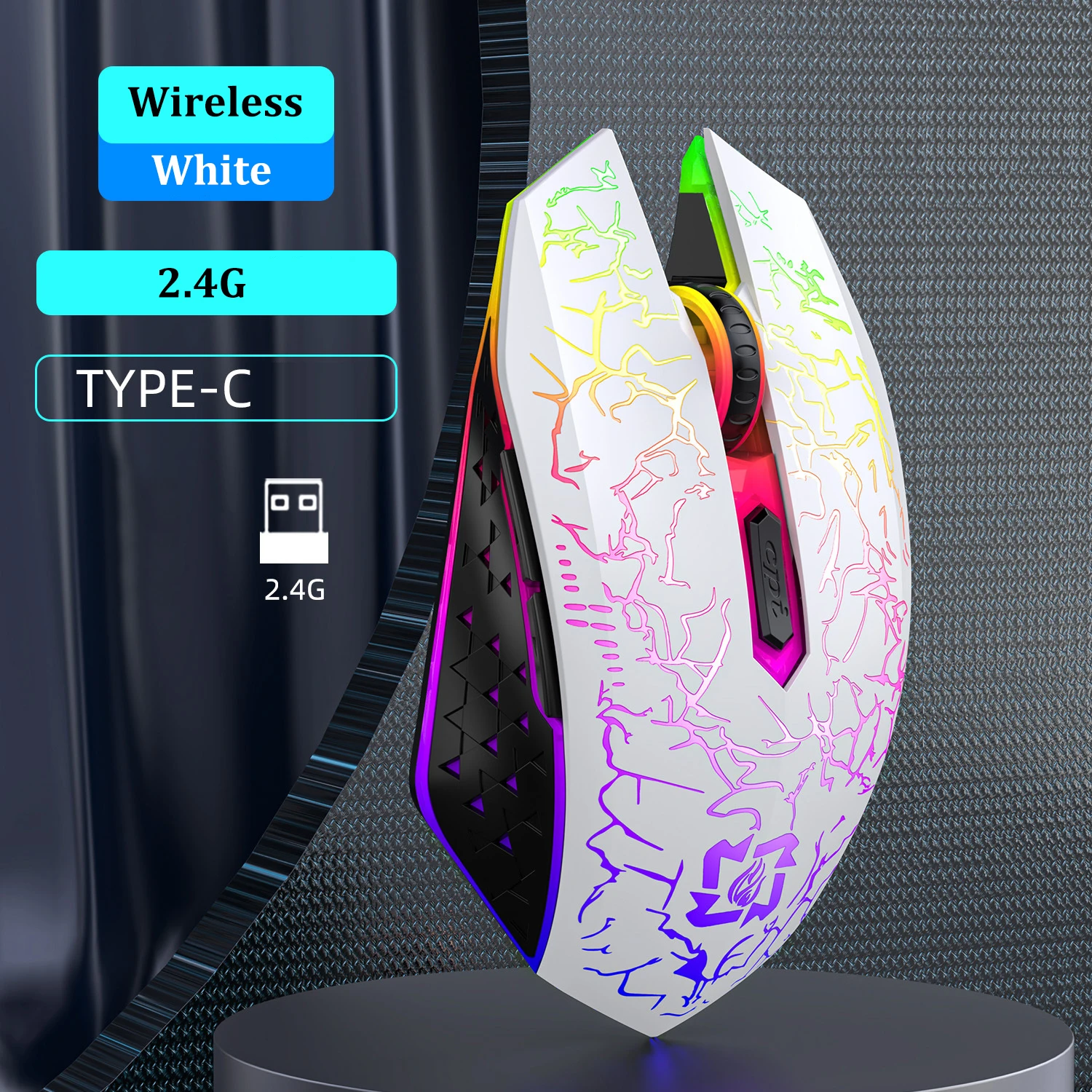 Bluetooth 5.2 Mouse RGB 2.4G Wireless Mouse Dual-Mode Gaming Mouse 6 Buttons Silent Mouse For MacBook Tablet Laptops Computer - Image 12