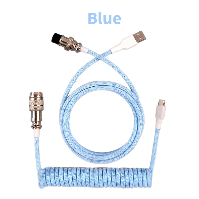 3M Type C Mechanical Keyboard Coiled Cable USB Keyboard Wire Mechanical Keyboard Aviator Desktop Computer Aviation Connector - Image 10