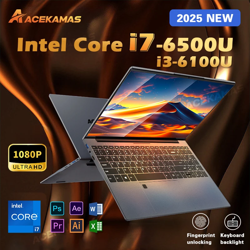 ACEKAMAS 15.6" Intel Core i7 6500U i3 6100U Laptop Computer Windows 11 Pro 16GB DDR4 1TB SSD Notebook PC Portable Laptops Gaming - Image 7