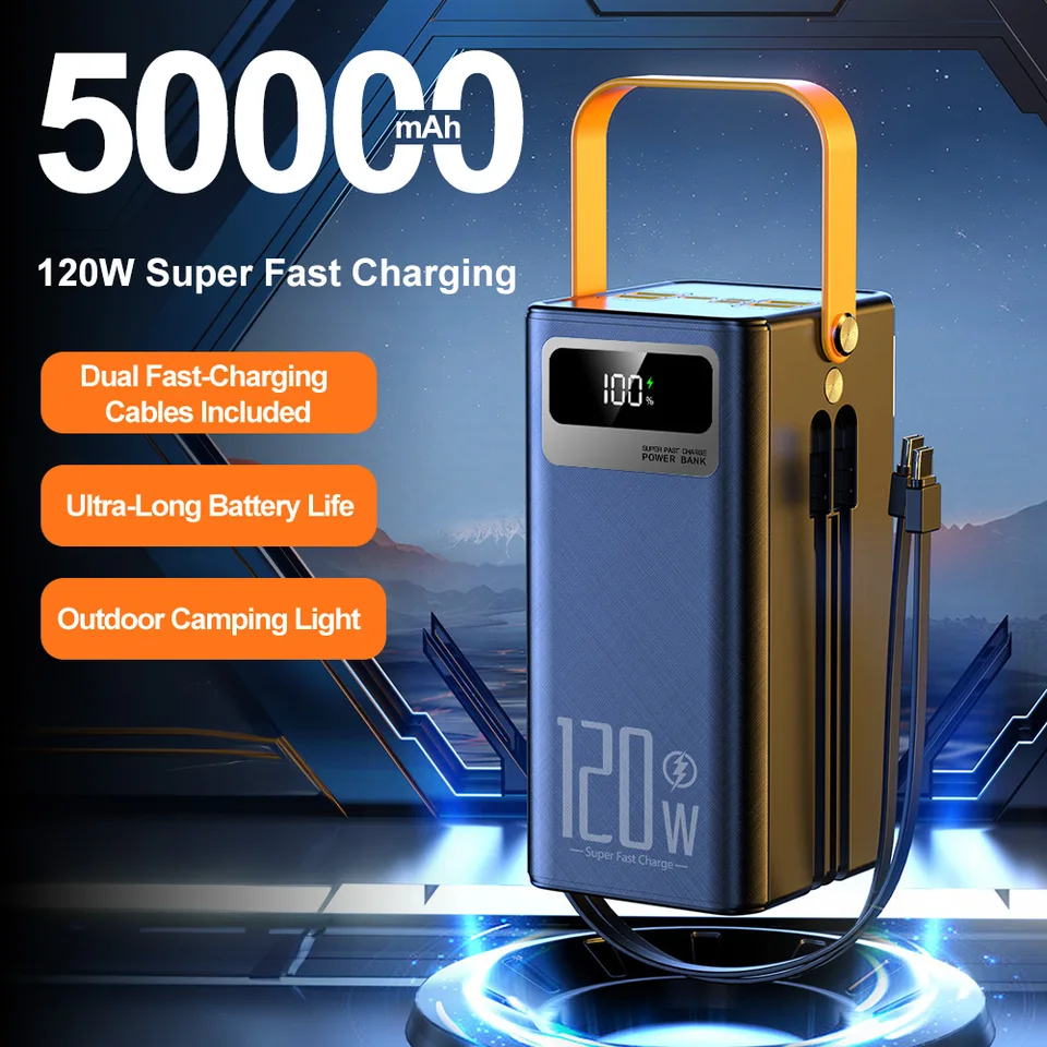 50000mAh Power Bank Portable Power with LED Display Fast Charging for Laptop MacBook Tablet Mobile Phone Travel - Image 7