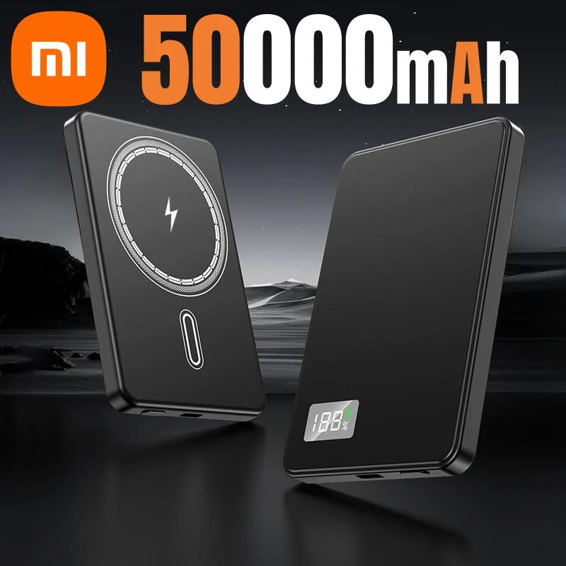 Xiaomi 500000mAh Portable Magnetic Wireless Power Bank PD22.5W Fast Charging External Battery for Magsafe For iPhone Samsung - Image 13