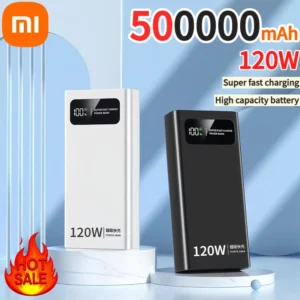Xiaomi 500000mAh Power Bank 120W Super Fast Charging Battery High Capacity Digital Display Power Bank For iPhone Samsung Huawei