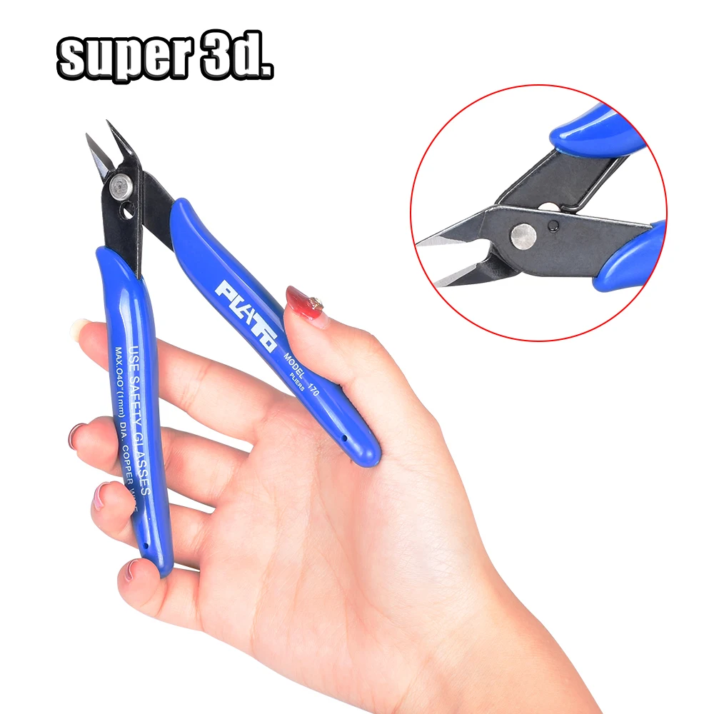 1pcs PLATO 170 Wishful Clamp DIY Electronic Diagonal Pliers Side Cutting Nippers Wire Cutter 3D printer parts - Image 3