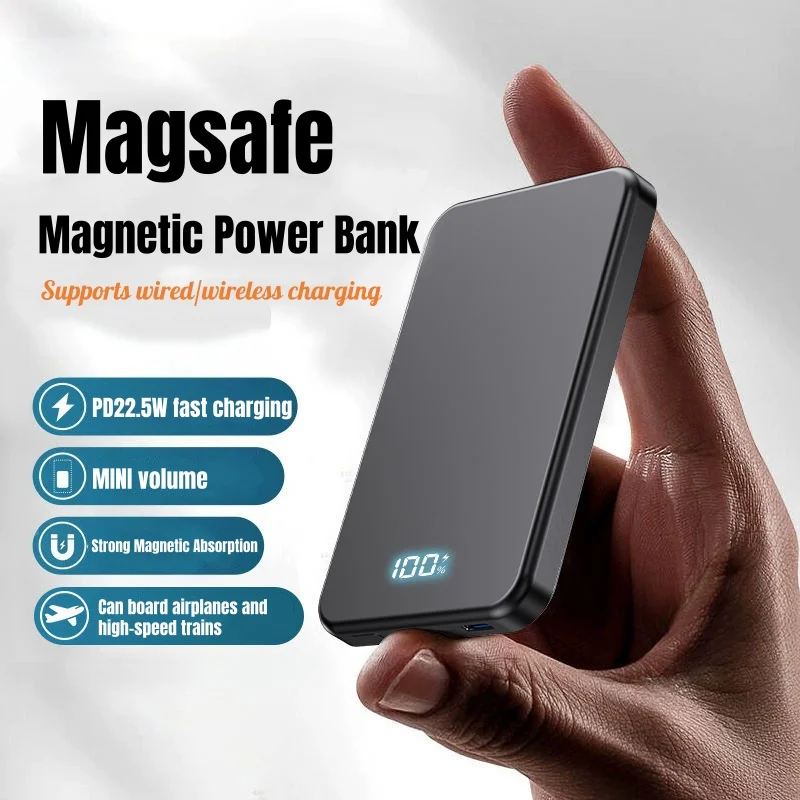 Xiaomi 500000mAh Portable Magnetic Wireless Power Bank PD22.5W Fast Charging External Battery for Magsafe For iPhone Samsung - Image 2