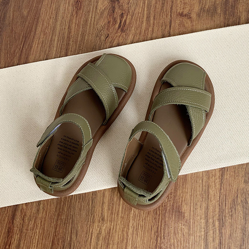 Flat Heeled Toe-Covered Sandals for Women,Casual Shoes - Image 6