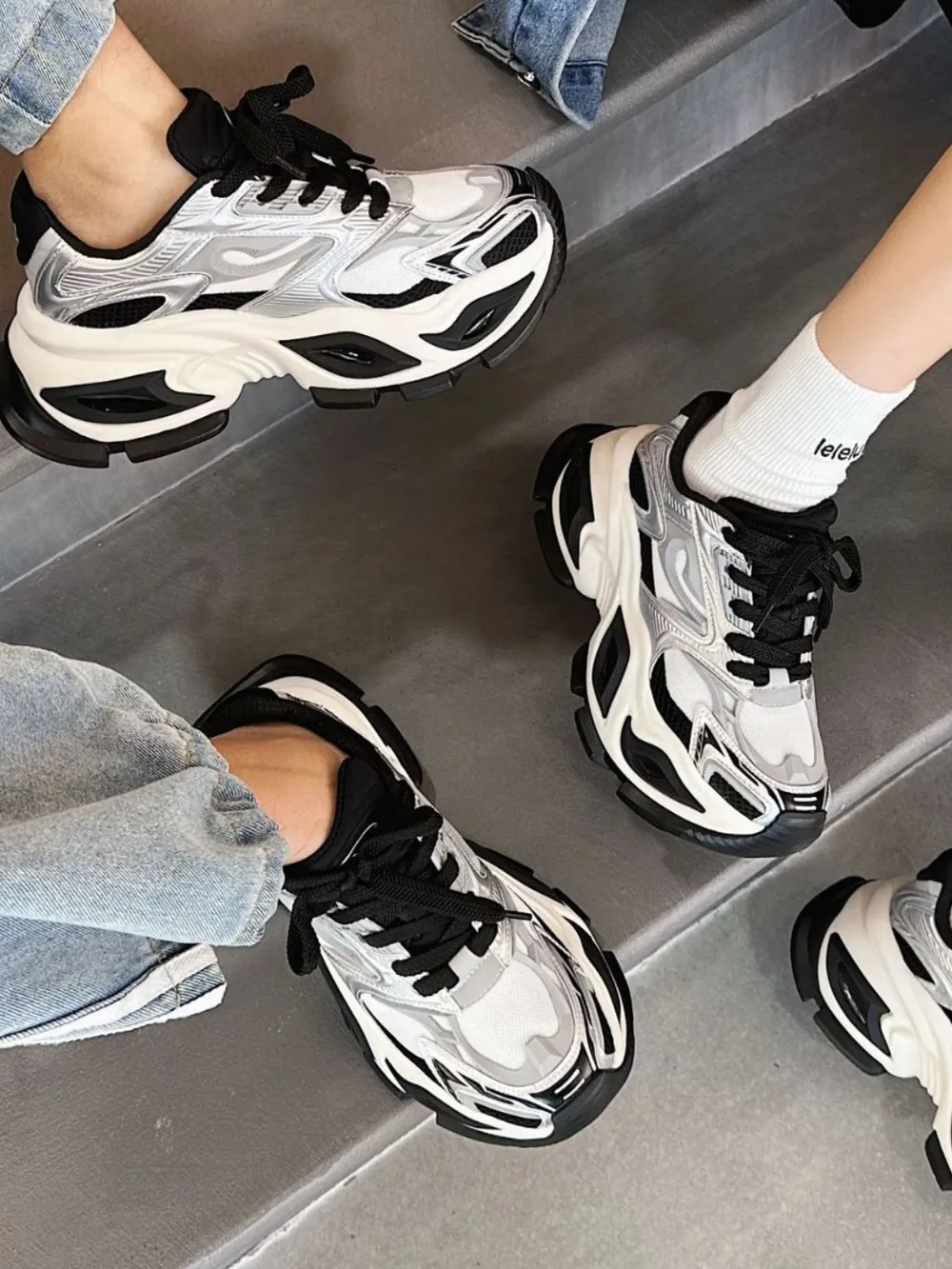 Breathable Chunky Platform Sneakers - Image 7