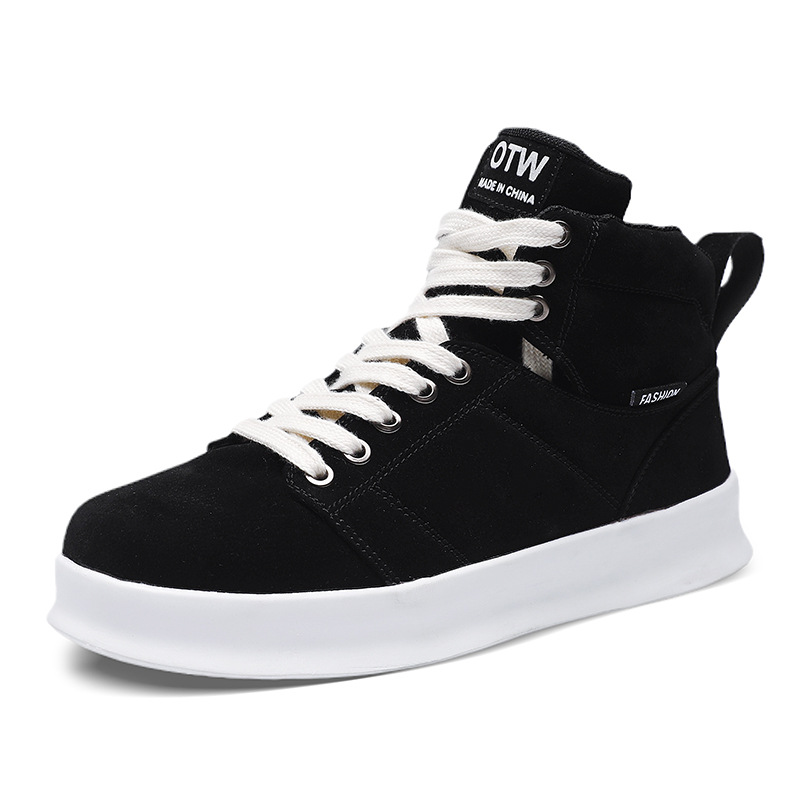 High top suede board shoes Air Force thick sole breathable sports student casual workwear shoes men - Image 6