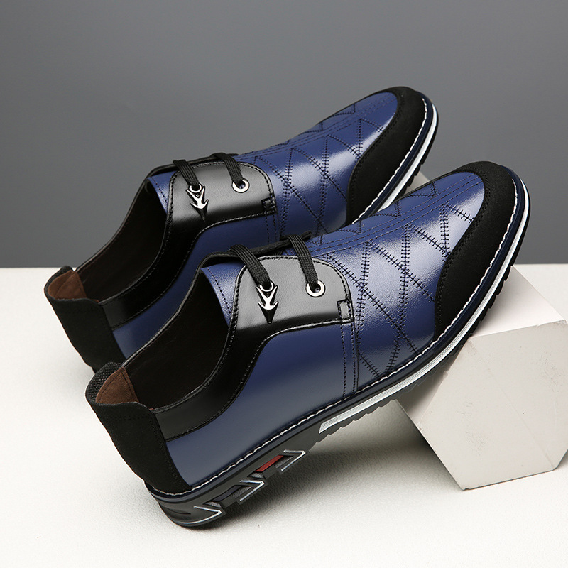 Men's shoes, men's trendy shoes, Korean version, trendy British, versatile, soft sole, non tied casual leather shoes - Image 7