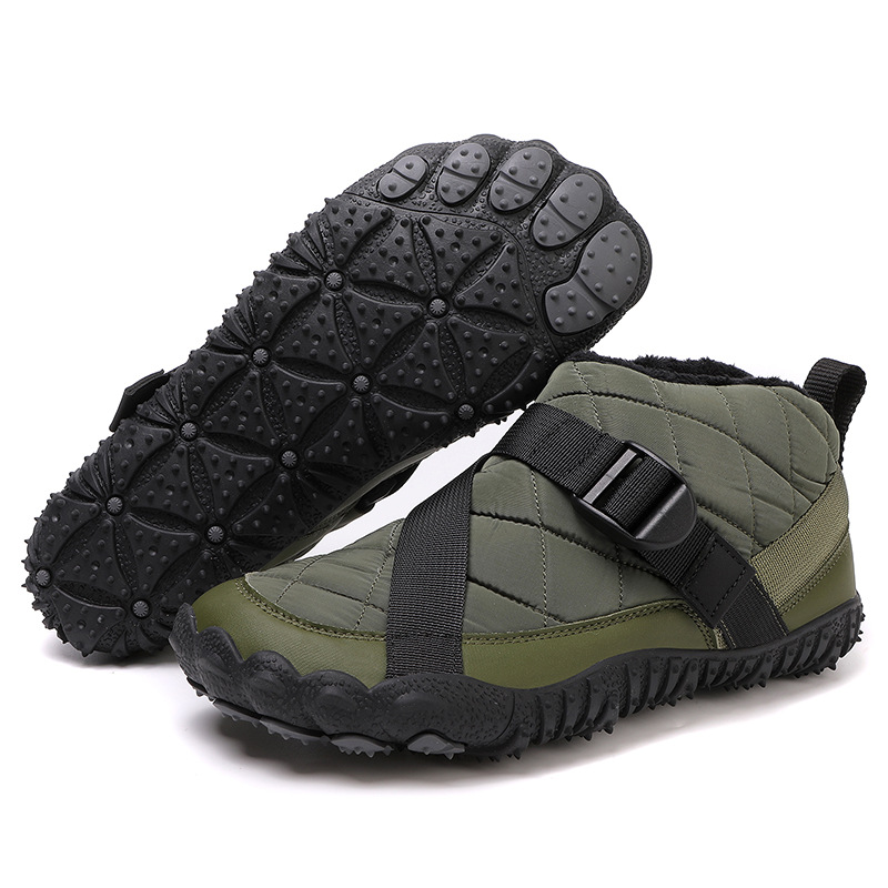 Outdoor five finger snow boots waterproof cotton shoes with plush and thickened hiking cotton boots - Image 3