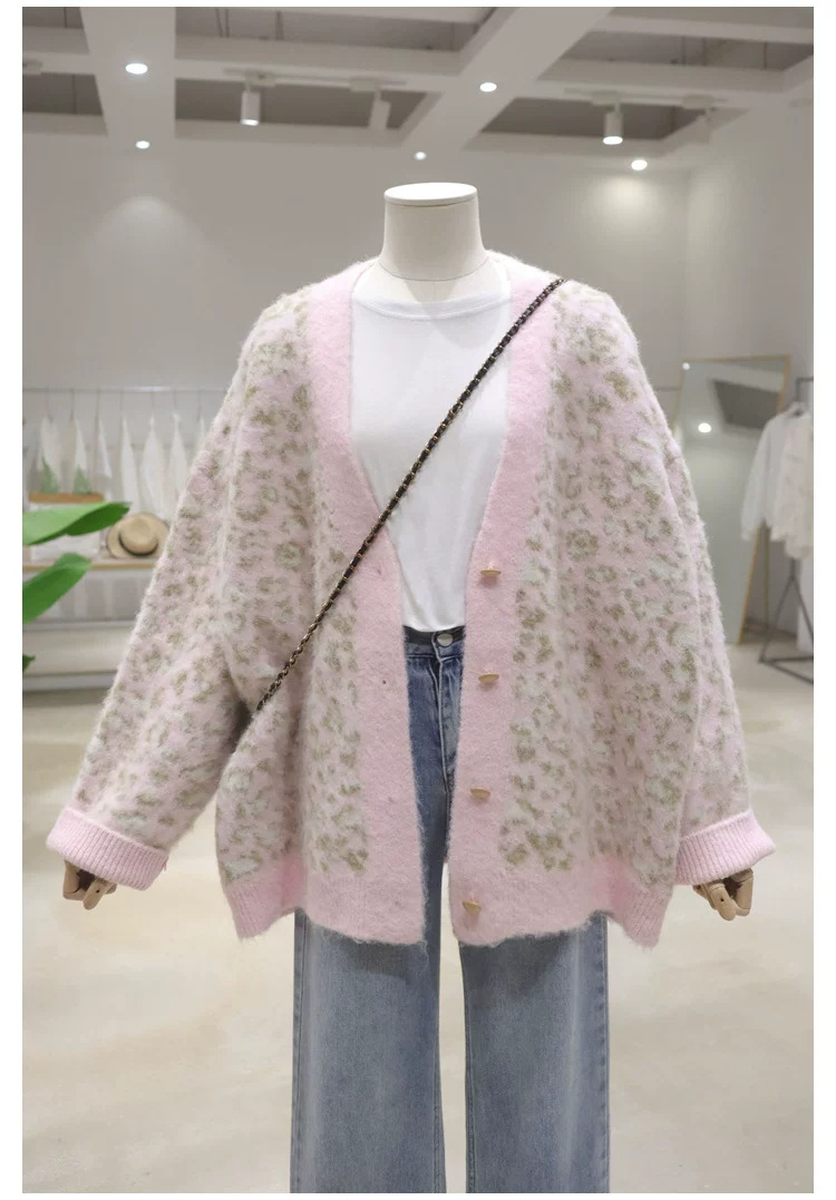 Leopard print cardigan loose sweater - Image 7
