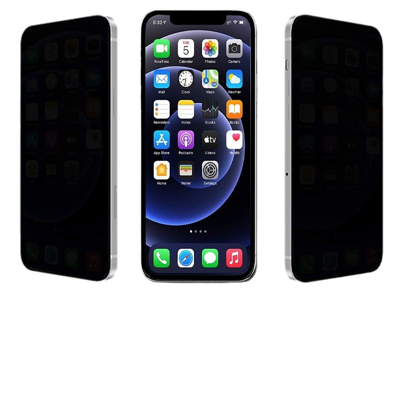 Tempered Glass Privacy Screen Protector with Lens Film for iPhone 14 13 12 11 16 Pro - Image 4