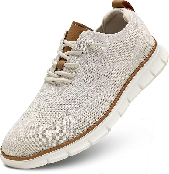 Lightweight lace up casual men's shoes breathable fly woven men's size - Image 26