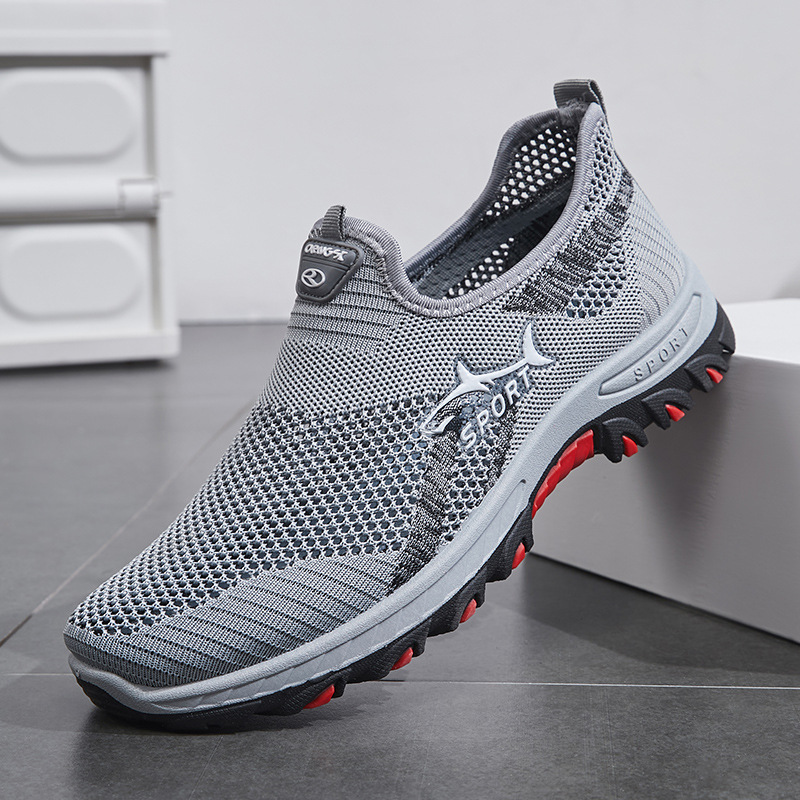 New Men's Casual Shoes, Comfortable and Breathable Sports Shoes, Slip-On Dad Shoes, Soft Sole Cloth Shoes - Image 2