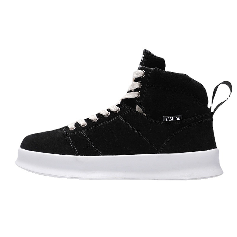 High top suede board shoes Air Force thick sole breathable sports student casual workwear shoes men - Image 5