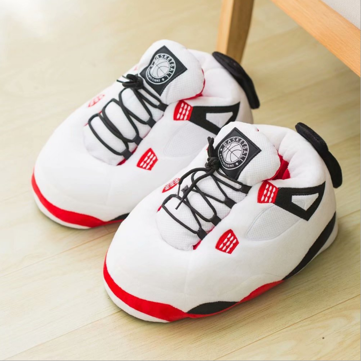 Male Foam Sneakers Bread Fat Slippers Women's/Men Winter Cotton Shoes Woman Warm Home Plush Women Slippers - Image 4