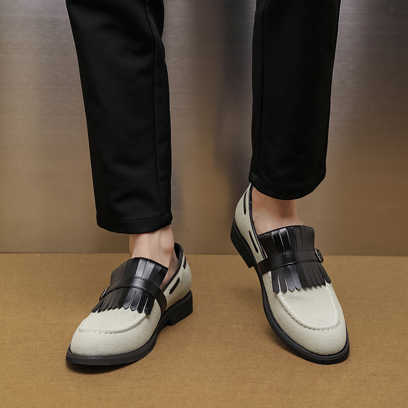 Business formal leather shoes men's soft soled casual shoes British style one foot shoes - Image 2