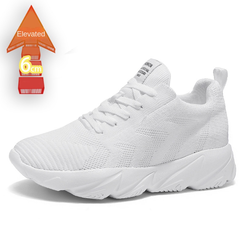 Height-Enhancing 8CM Men's Shoes, Sports Shoes, Spring and Summer Mesh Casual Shoes, Trendy Shoes, Soft Sole Travel Shoes, Student Running Shoes for Men - Image 6