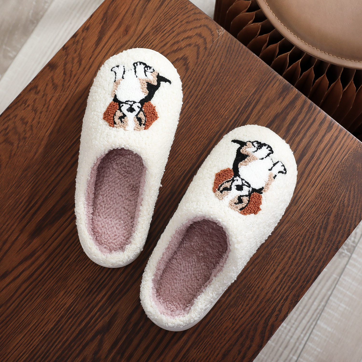 Beagle cotton home indoor anti slip cute cartoon dog slippers for women - Image 5
