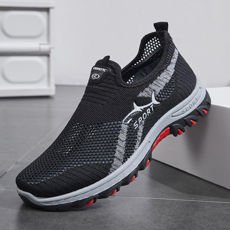 New Men's Casual Shoes, Comfortable and Breathable Sports Shoes, Slip-On Dad Shoes, Soft Sole Cloth Shoes - Image 5