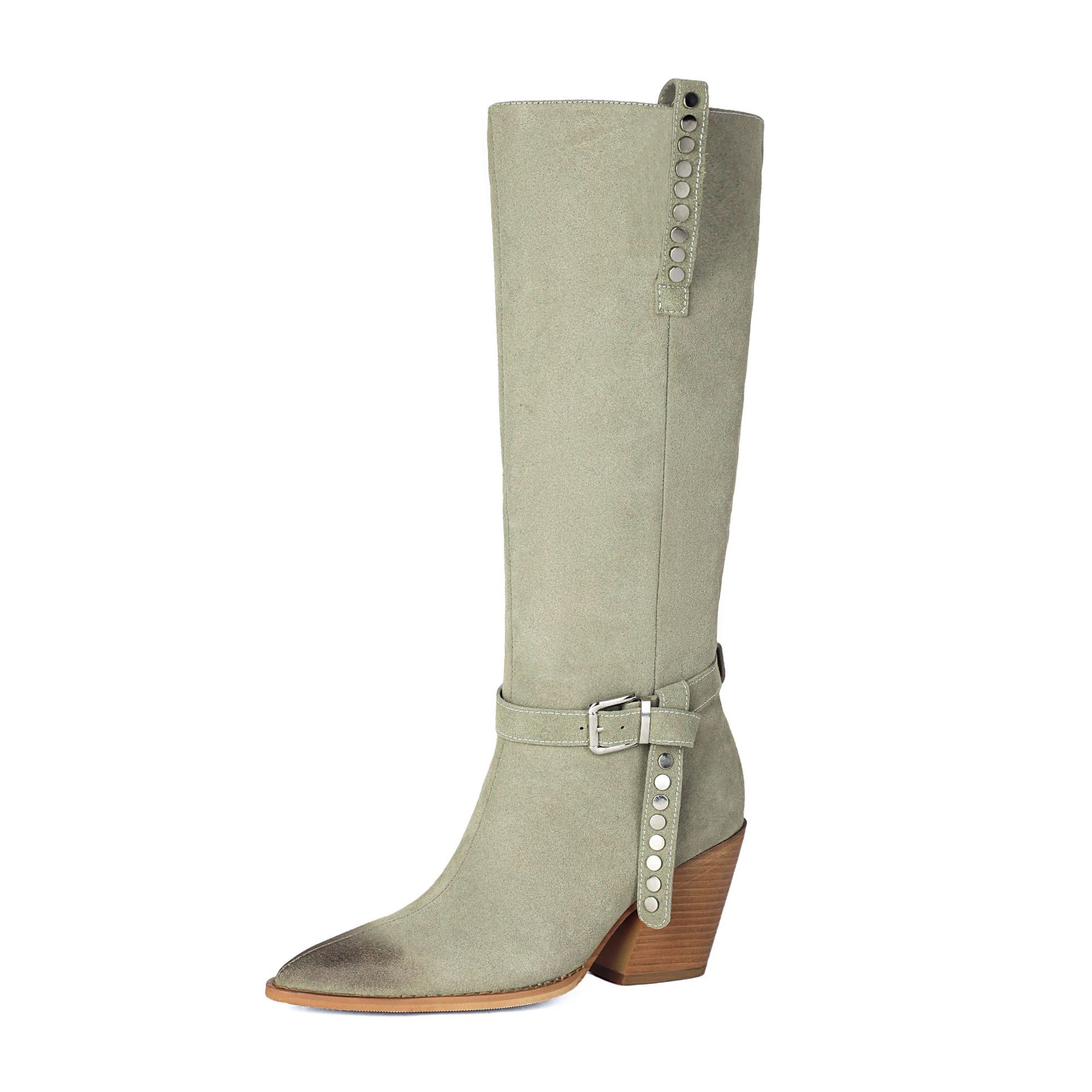 Lady's High Heel Boots with Studs, Pointed Toe, High Shaft Western Style Made to order, ships in 7 days - Image 7