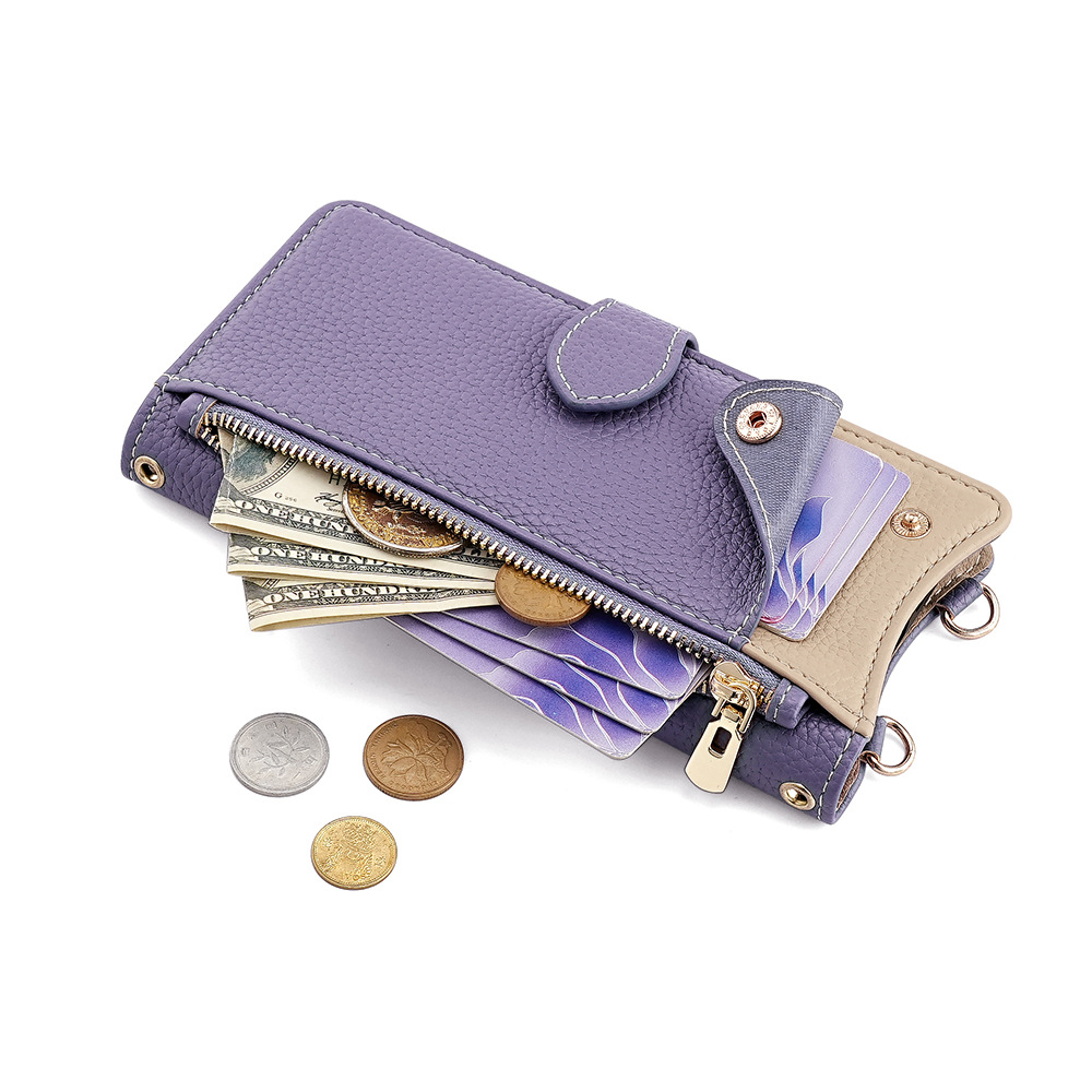 Makeup mirror Apple 17 Promax crossbody phone case suitable for iPhone 15 stand 16 card insertion 13 phone case - Image 5