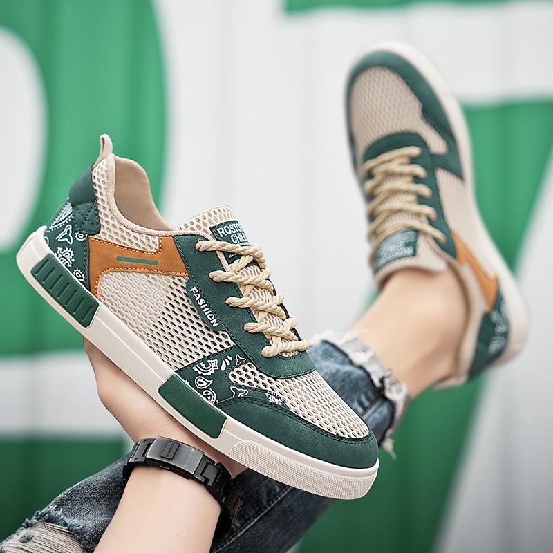 Big Size Hollow Fashion Sneakers Men Comfortable Mesh Shoes Lightweight Trendy Versatile Casual Shoes - Image 7