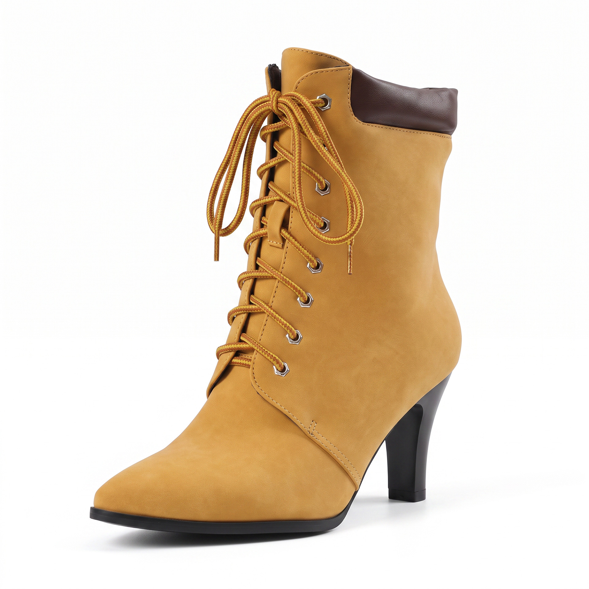 Low-cut Martin Boots Women's Pointed Toe Lace-up Ankle Boots Wide Sizes Autumn Winter Fashion Style Made to order, ships in 7 days - Image 5