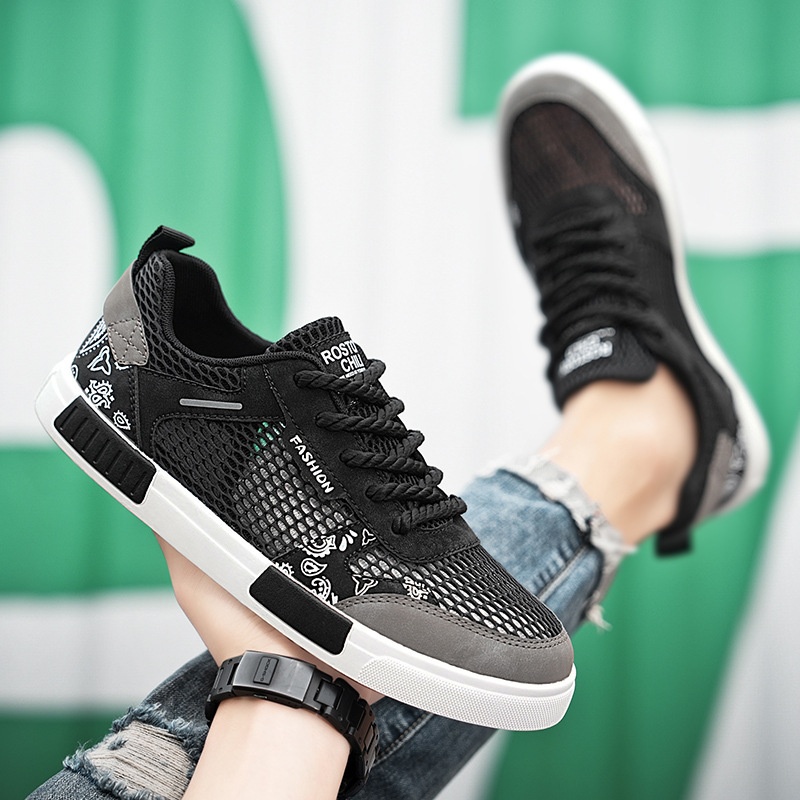 Big Size Hollow Fashion Sneakers Men Comfortable Mesh Shoes Lightweight Trendy Versatile Casual Shoes - Image 6