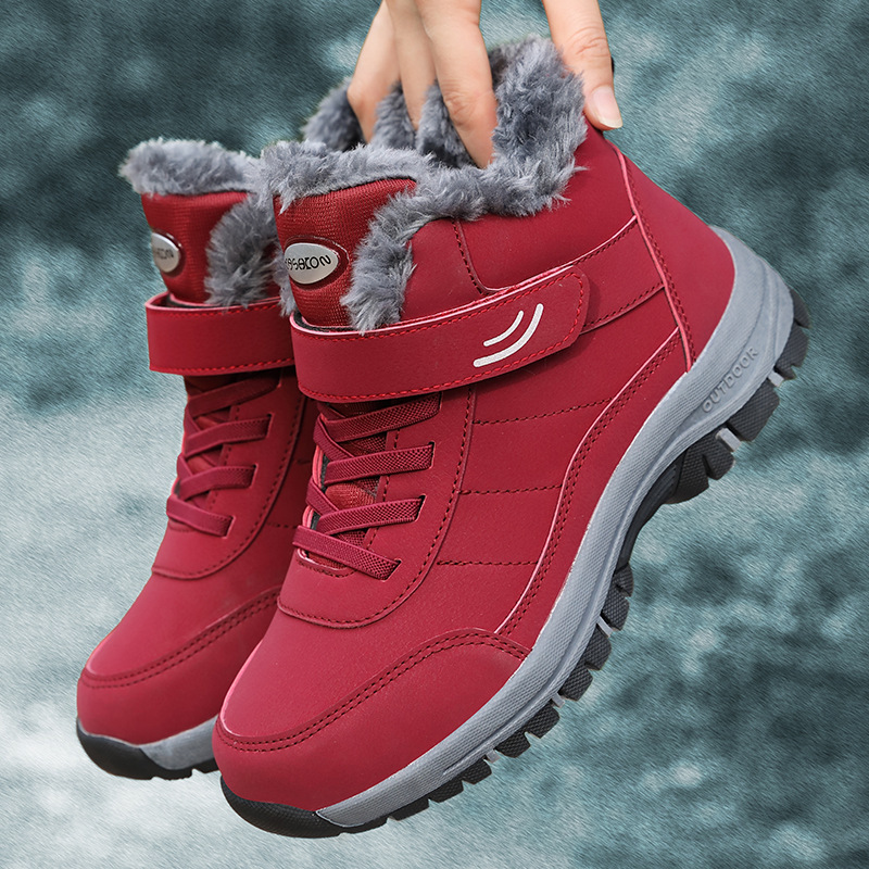 Rubber sole anti slip warm cotton shoes snow boots - Image 4