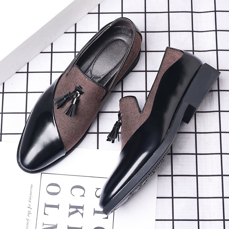 Leather shoes for men, business formal, plus size fit, trendy and casual shoes, Korean version, versatile and trendy, British style - Image 2