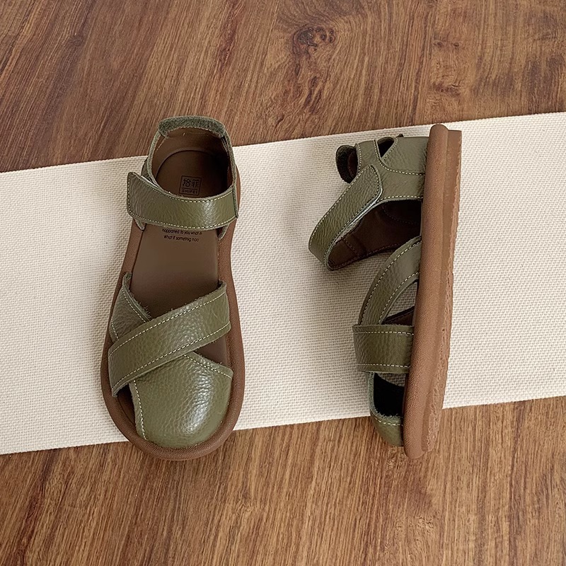 Flat Heeled Toe-Covered Sandals for Women,Casual Shoes - Image 3
