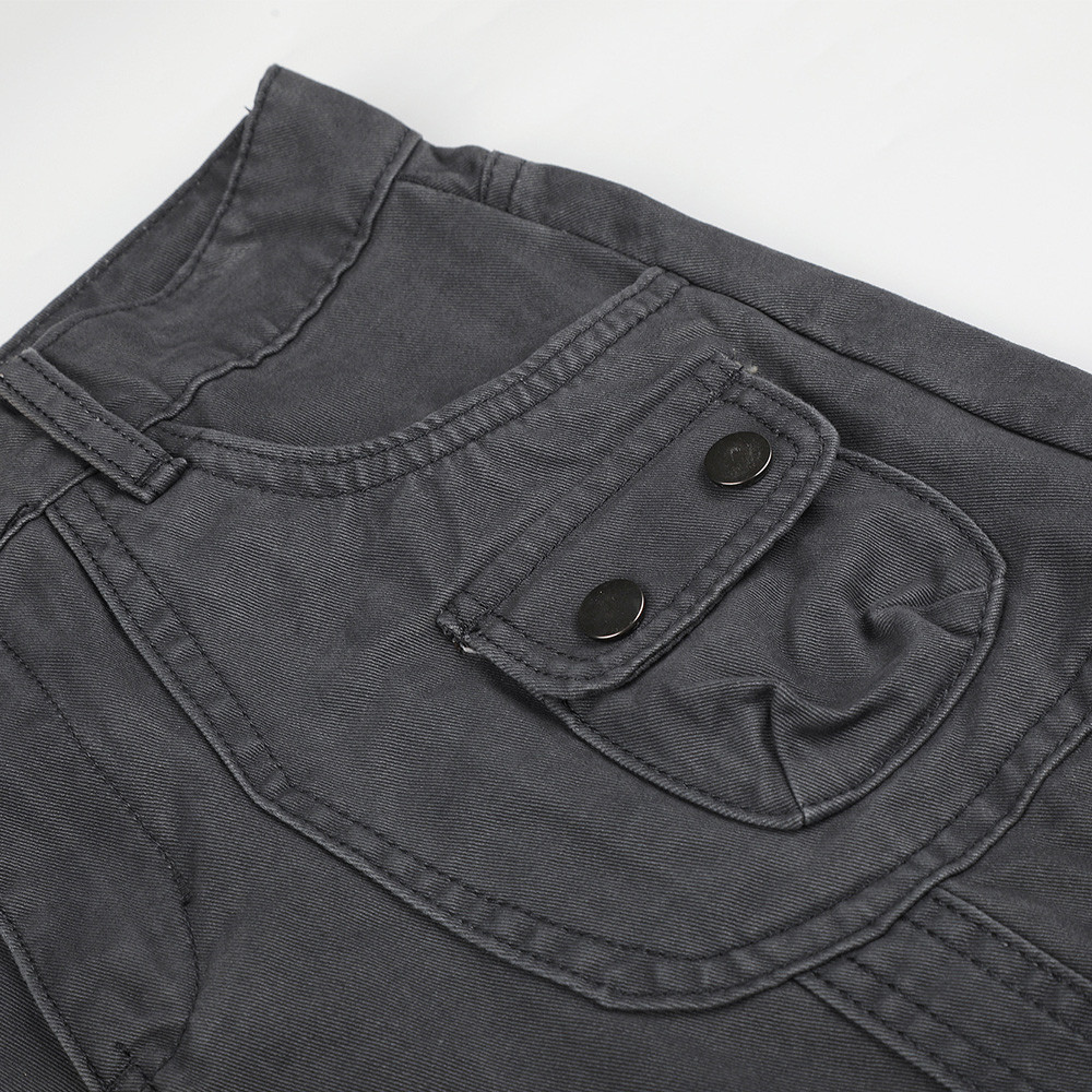 Men's Retro Workwear Cargo Pants Loose Fit Multi-Pocket Straight Leg Casual Trousers - Image 3