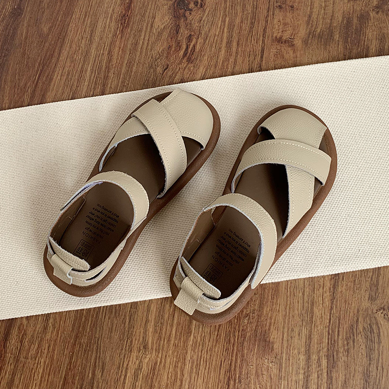 Flat Heeled Toe-Covered Sandals for Women,Casual Shoes - Image 4