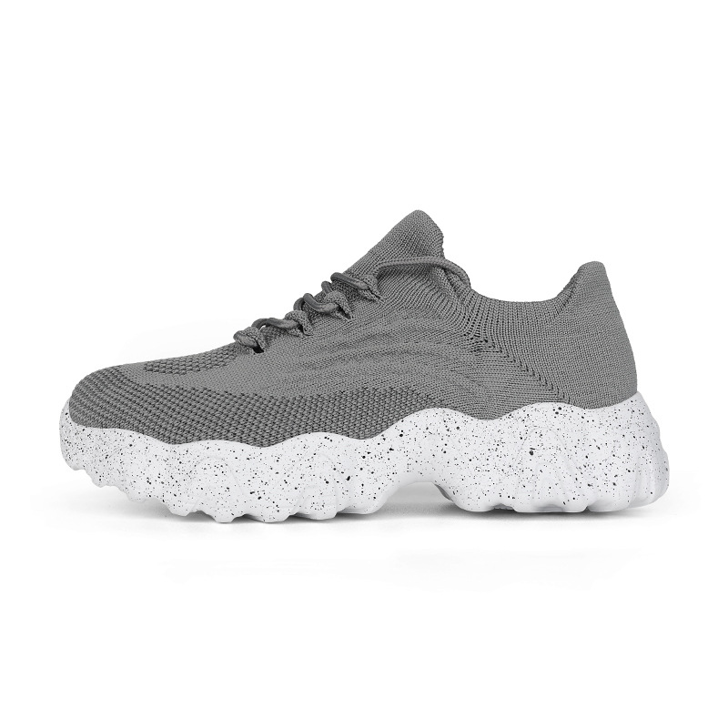 Daily Sporty Women's Shoes Cross-border New Summer Elevated Big Size Knitted Shoes Couple Style - Image 8