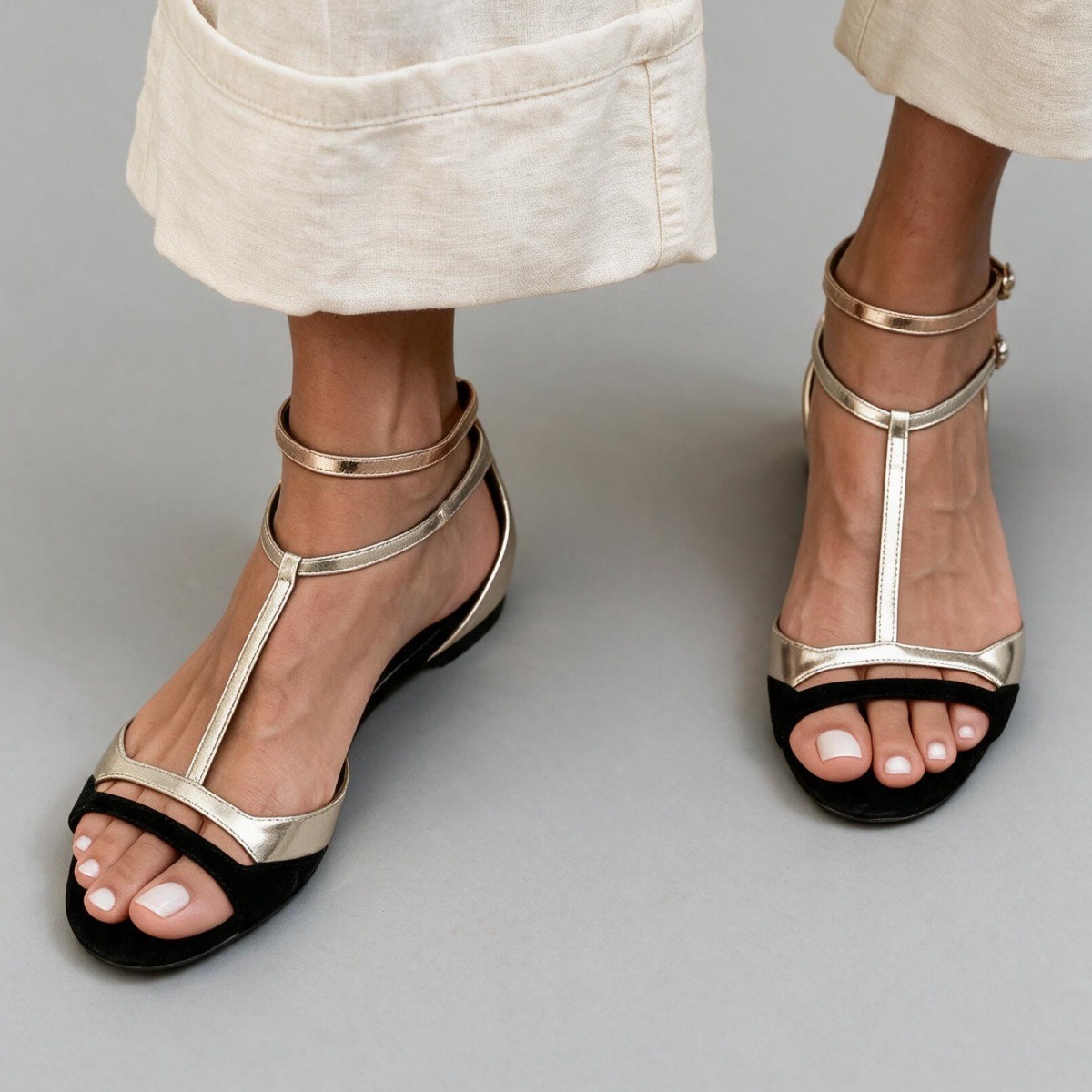 Made to order ships in 3–5 days Flat bottomed summer sandals with open toed fish mouth for women - Image 4