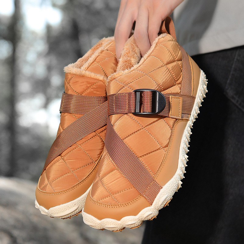Outdoor five finger snow boots waterproof cotton shoes with plush and thickened hiking cotton boots - Image 2