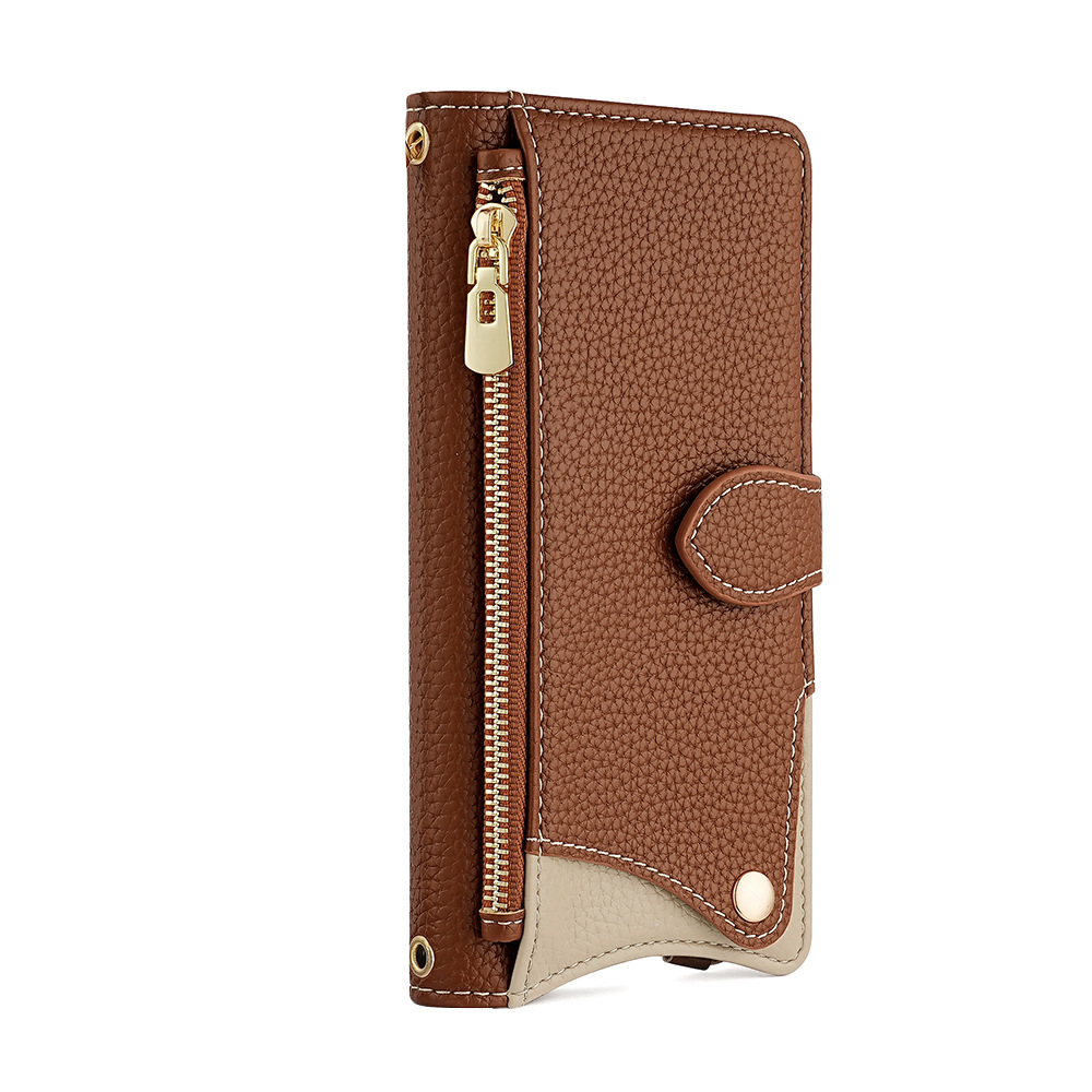 Makeup mirror Apple 17 Promax crossbody phone case suitable for iPhone 15 stand 16 card insertion 13 phone case - Image 7