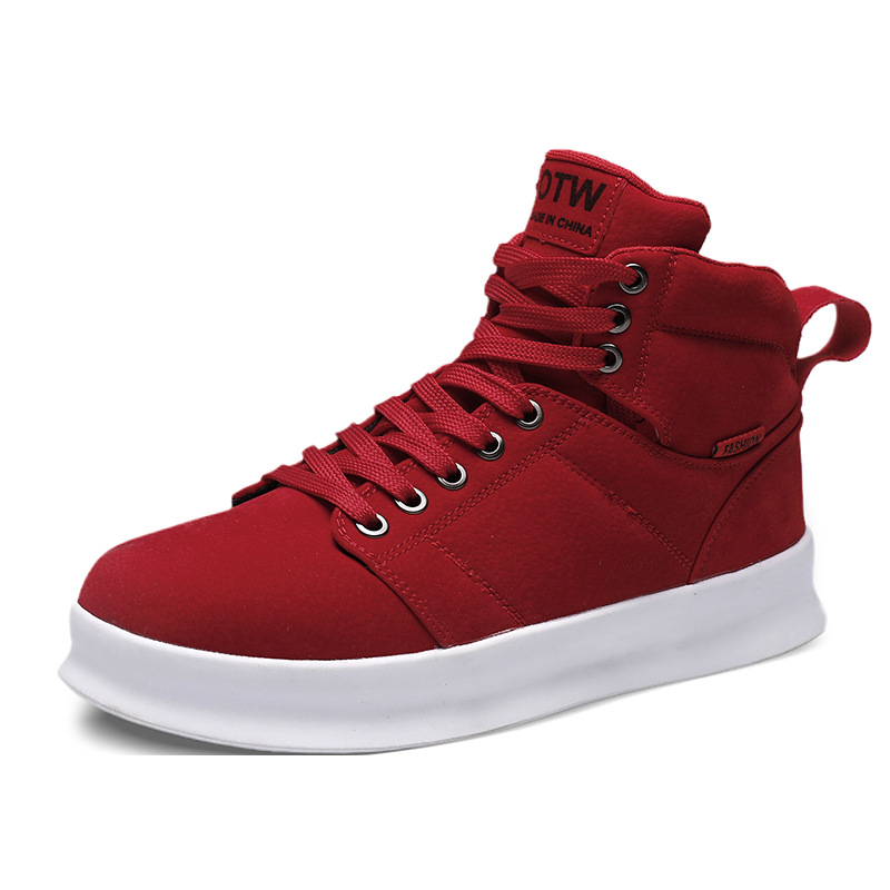 High top suede board shoes Air Force thick sole breathable sports student casual workwear shoes men - Image 9